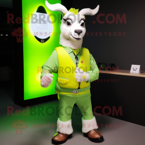 Lime Green Goat mascotte...