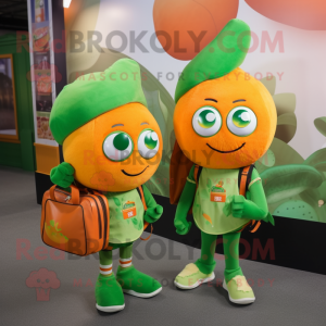 Groen Oranje mascotte...