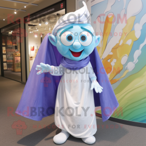 nan Tooth Fairy mascot costume character dressed with a Maxi Dress and Scarves