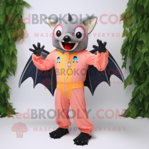 Peach Fruit Bat maskot...