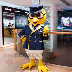 Navy Canary maskot kostume...