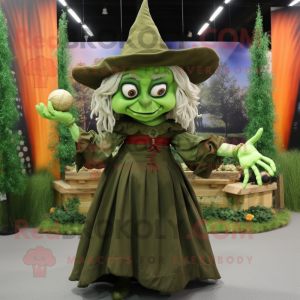 Oliven Witch maskot kostume...
