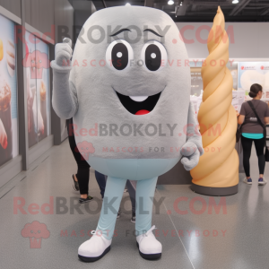 Grå glass maskot kostym...