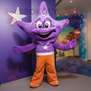 Purple Starfish mascotte...