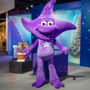 Purple Starfish mascotte...