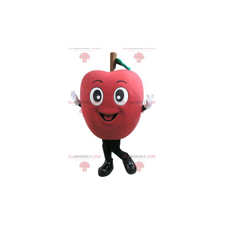 Mascotte gigante della mela rossa. Mascotte di frutta -