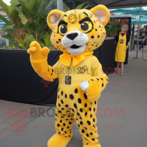 Geel Cheetah mascotte...