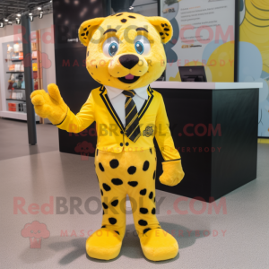 Geel Cheetah mascotte...