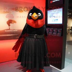 Roter Amsel Maskottchen...