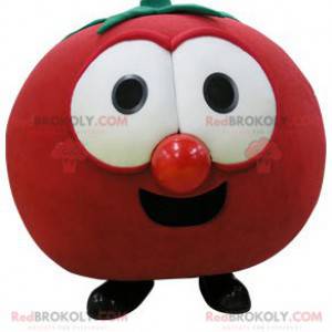 Mascotte de tomate rouge géante. Mascotte de fruit -