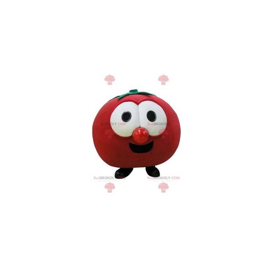 Mascota de tomate rojo gigante. Mascota de fruta -