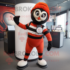 Rust Mime mascot costume character dressed with a Leggings and Wraps