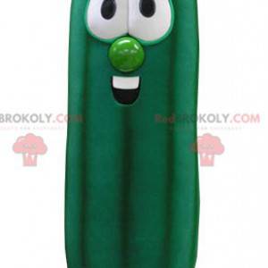 Mascota de calabacín verde gigante. Mascota vegetal -
