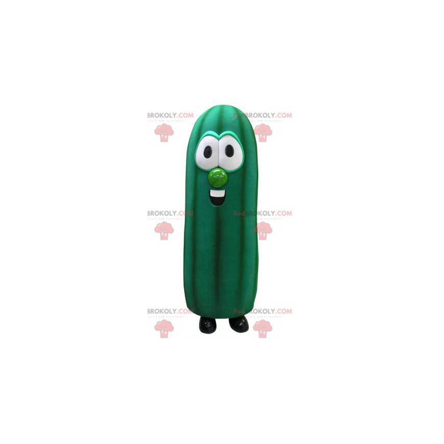 Riesiges grünes Zucchinimaskottchen. Gemüsemaskottchen - Riesiges grünes Zucchinimaskottchen. Gemüsemaskottchen -