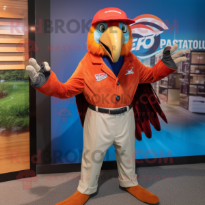 Rust Macaw mascotte kostuum...