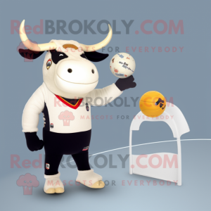 Cream Bull mascotte kostuum...