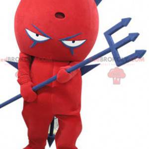 Rød og blå djævel maskot. Imp maskot - Redbrokoly.com