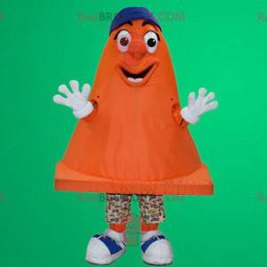 Mascote de sinalização laranja - Redbrokoly.com