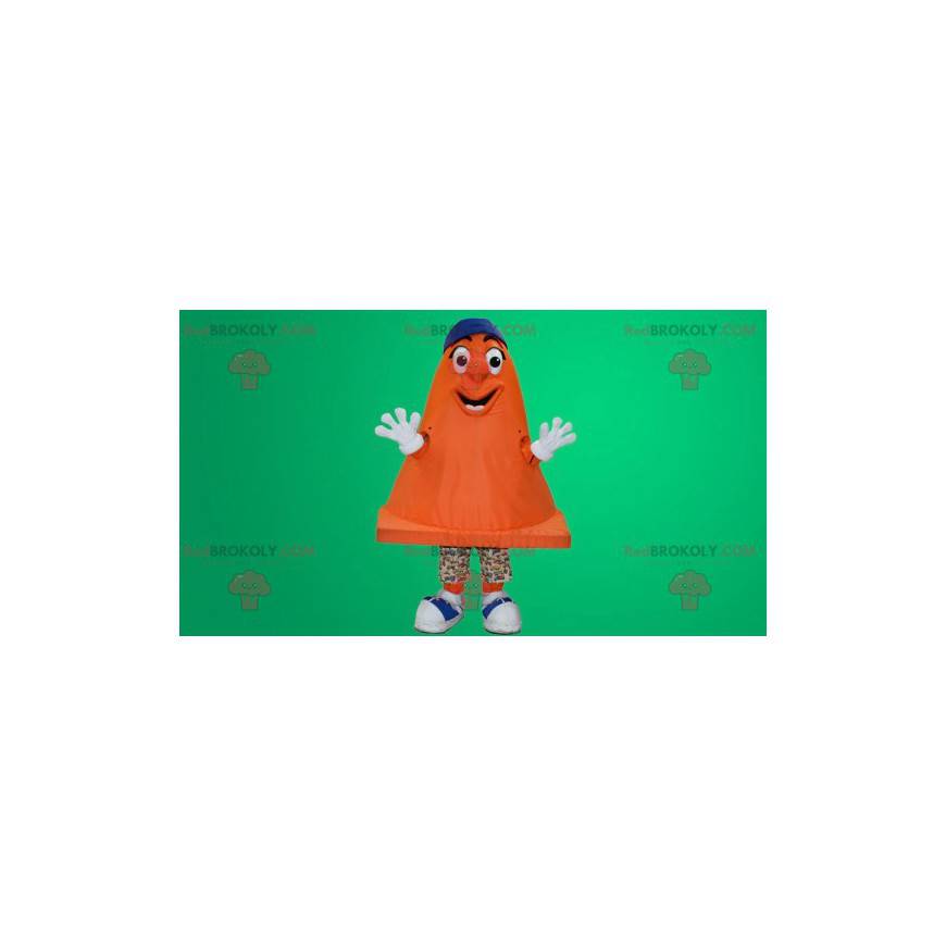 Mascotte de plot orange de signalisation - Redbrokoly.com