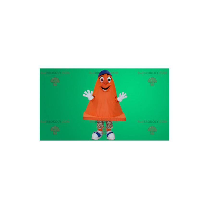 Orange signaling stud mascot - Redbrokoly.com