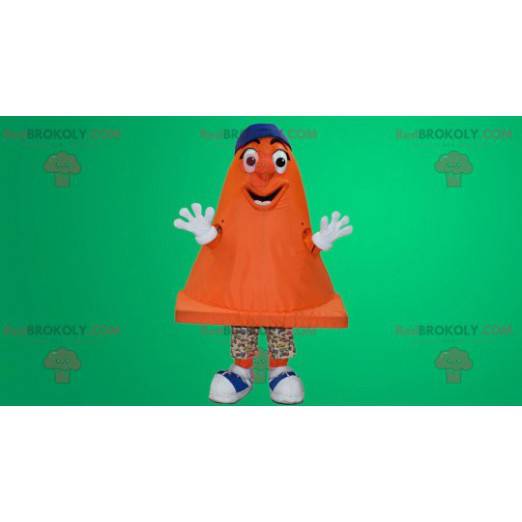 Mascote de sinalização laranja - Redbrokoly.com