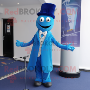 Blå champagne maskot...