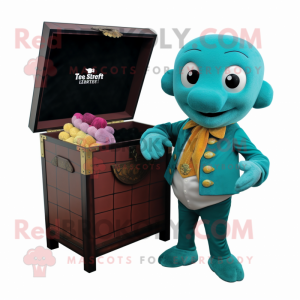 Teal Treasure Chest maskot...