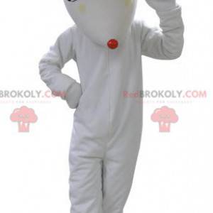 Mascotte de chat blanc. Mascotte de loup blanc - Redbrokoly.com