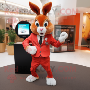 Red Wild Rabbit mascotte...