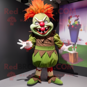 Olive Evil Clown mascotte...