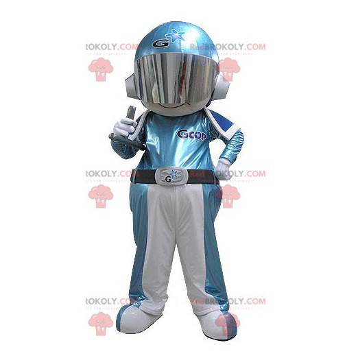 Cosmonaut astronaut maskot i kombination - Redbrokoly.com
