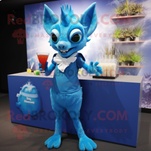 Blauw Chupacabra mascotte...