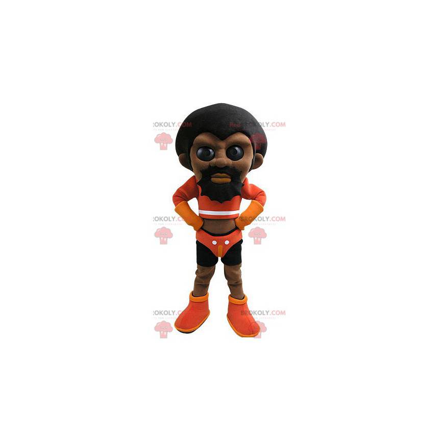 African American mand maskot i wrestler outfit - Redbrokoly.com