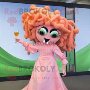 Peach Medusa maskot kostym...