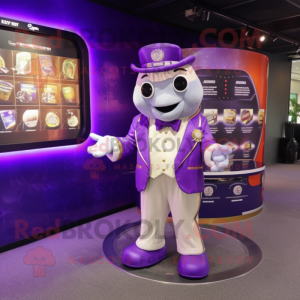 Paars champagne mascotte...