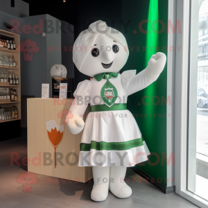 Vit irländsk flagga maskot...