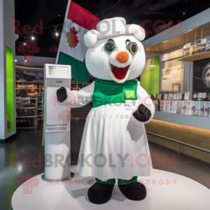 Hvidt irsk flag maskot...
