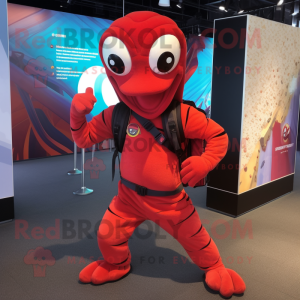Red Snake maskot kostume...