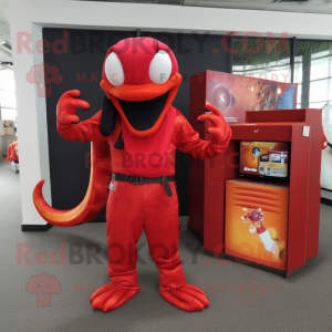 Red Snake Maskottchen...
