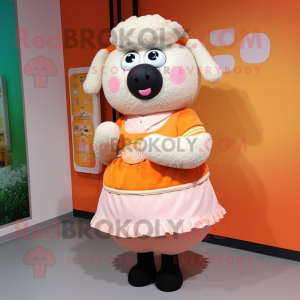 Peach Sheep maskot kostume...
