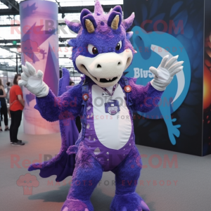 Purple Dragon maskot drakt...
