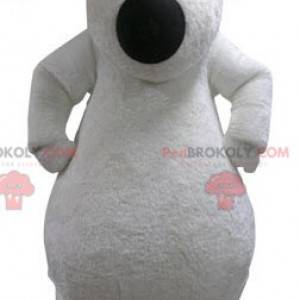 Mascot soft and hairy polar bear. Teddy bear mascot -