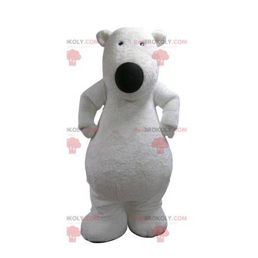 Mascot oso polar suave y peludo. Mascota del oso de peluche -
