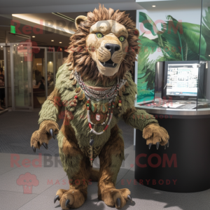 Olive Smilodon mascotte...