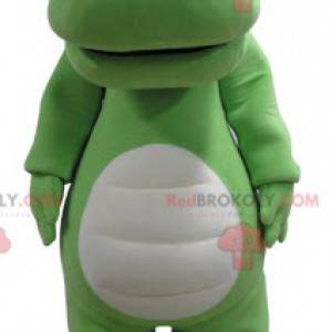 Obří zelený a bílý krokodýlí maskot - Redbrokoly.com