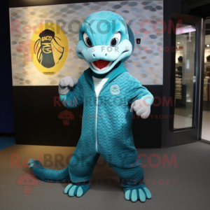 Teal Python mascotte...