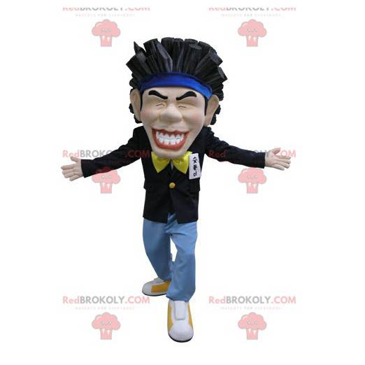 Mascota japonesa sonriendo con cabello castaño - Redbrokoly.com