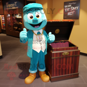 Teal Treasure Chest maskot...