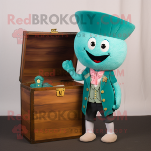 Teal Treasure Chest maskot...