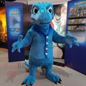 Blue Komodo Dragon mascotte...